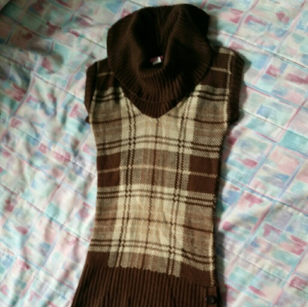 Cowl neck mini sweater dress or tunic